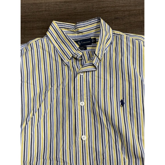 Ralph Lauren Long Sleeve Button Down Men's Size Large StripedCotton Blake - Picture 2 of 6